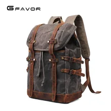 

Waterproof computer bag Oil Wax Rucksack For Men Mountaineering Backpacking Backpack For Men Crazy Horse Leather Backpack