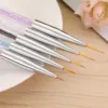 5Pcs Nail Art Dual-Ended Rhinestones Gem Picking Dotting Pen Nail Stripe Liner Brush Painting Manicure Accessoires Tools 3
