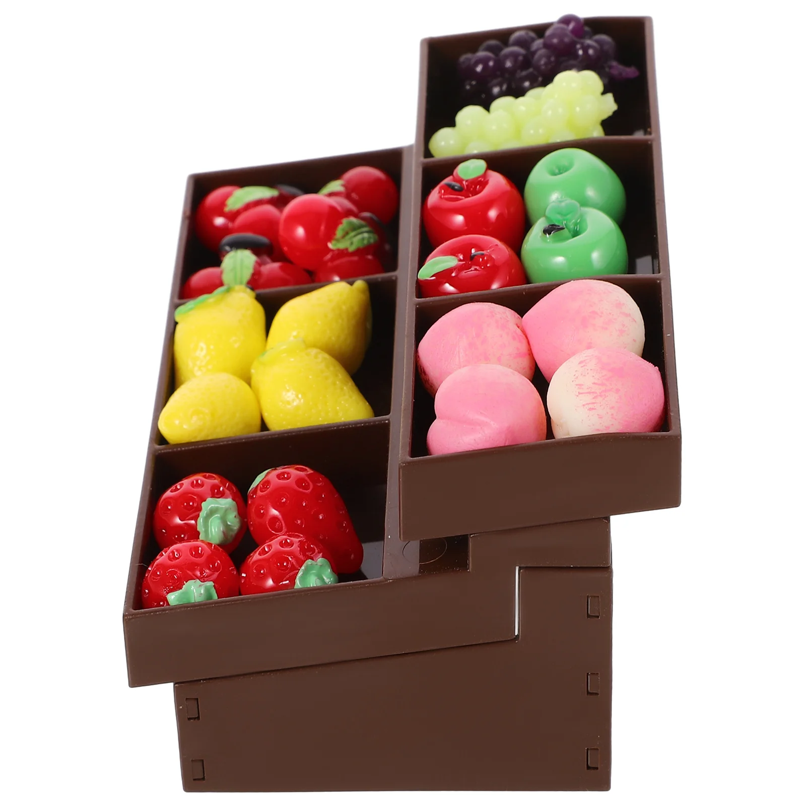

Decor Mini Fruits Miniature Food Shelf Rack Plastic Dollhouse Food Display Furniture