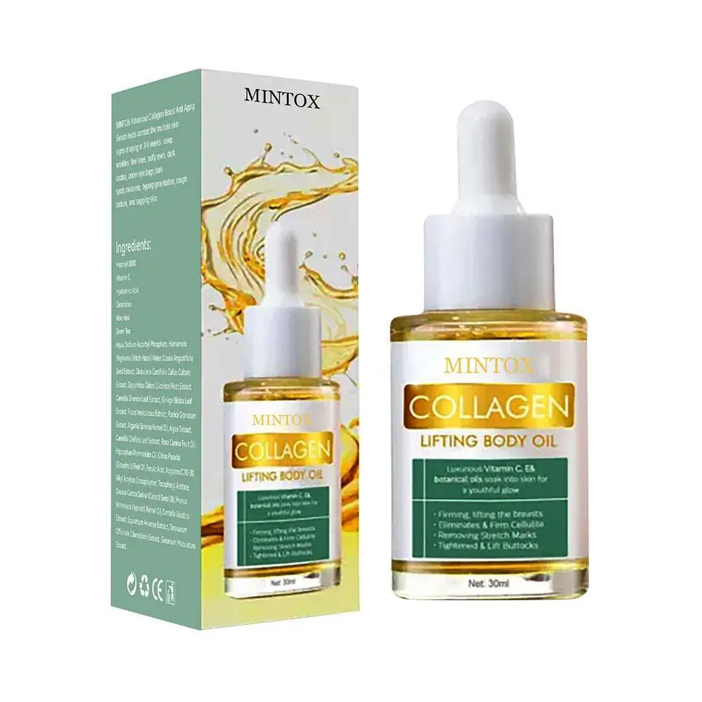 30ml Collagen Essential oil Nourishing & Hydrating Body Skin Lifting Pure Plant Extracts Organic Body Massage Care Oil Skin Care