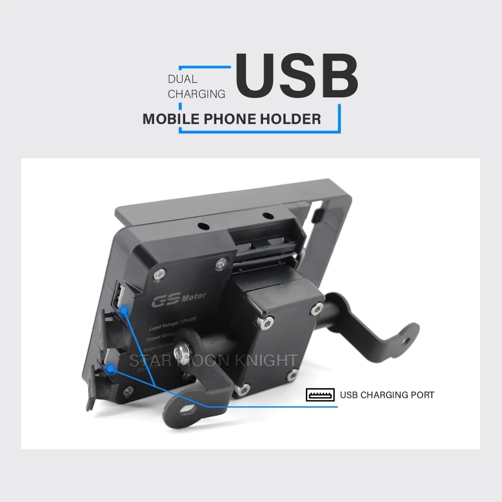 Motorcycle Accessories Phone Holder Stand with GPS Navigation Plate Bracket