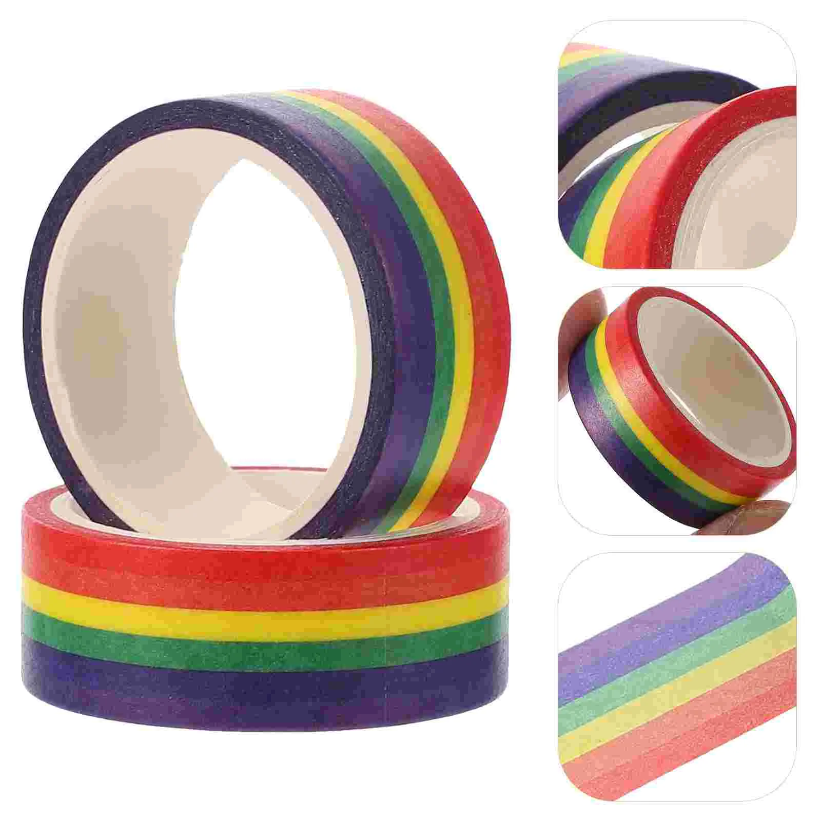 

2 Pcs Same and Washi Tape Decorative Gift Wrapping Sticker Masking Paper Tearable Multi-purpose