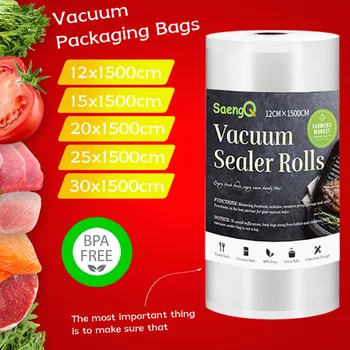 vacuum compression bags, single sided mesh sausage, preserved meat, plastic preservation bag, food vacuum packaging bag, 1 piece 1