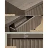 Night Stand Set of 1-2 Nightstands with Drawer Storage Fluted Bed Side Table End Table Large Modern 22.7" Wide Bedside Stand Mid 5