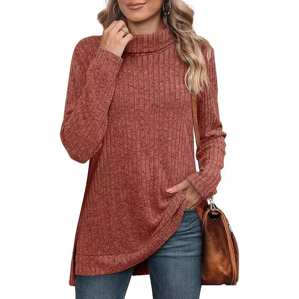 Women Long Sleeve Knitted Tshirt Tops
