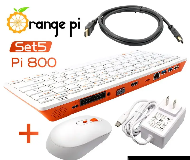 

Orange Pi 800+5V4A Type-C Power Supply+Wireless Mouse+HDMI Cable,RK3399 Portable Mini PC 4K HD Wifi+BT 5.0 Gaming Keyboard Kit