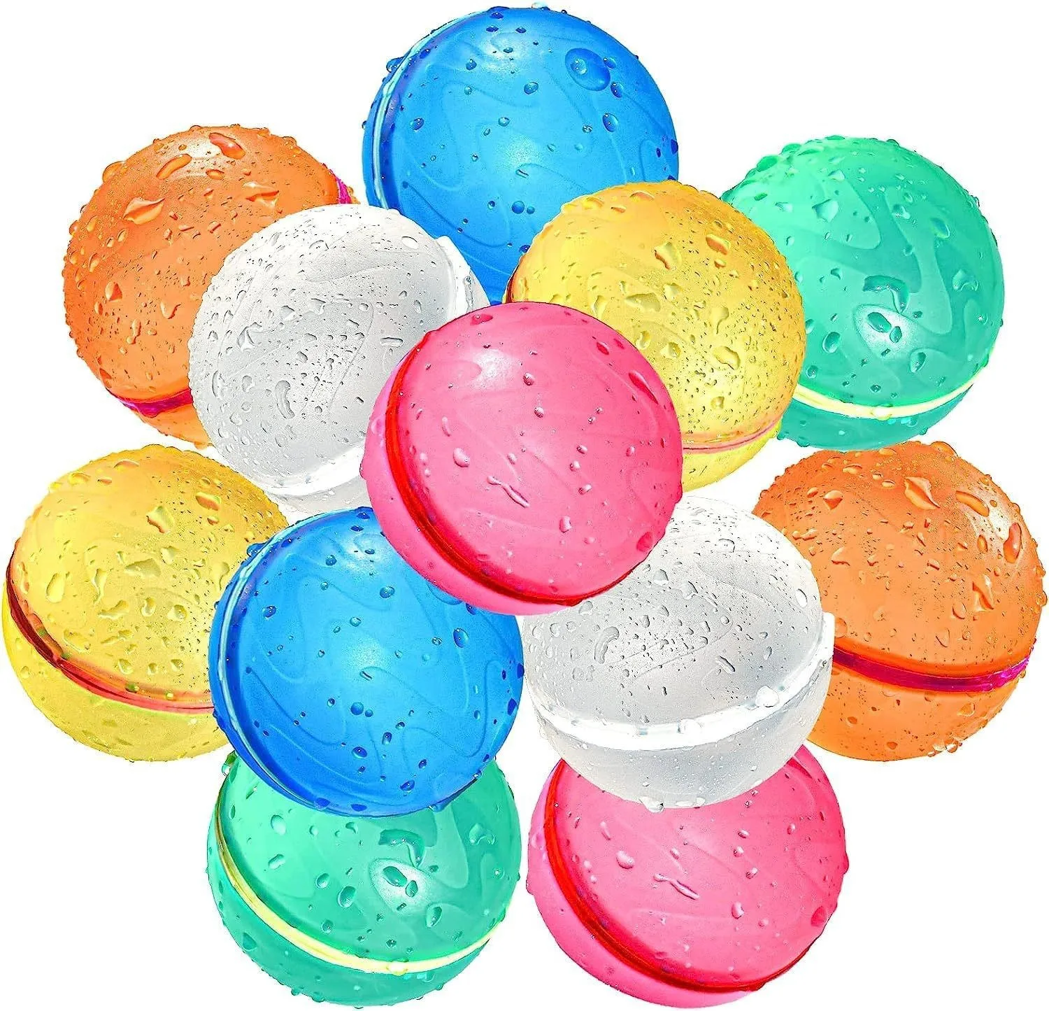 Magnetic Reusable Water Balloons Refillable Water Balloon Quick Fill Self Sealing Bomb Splash Balls for Kids Swimming Pool