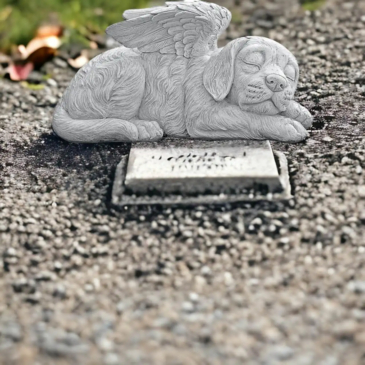 Angel Dog and Cat Memorial Resin Statue Garden Decoration