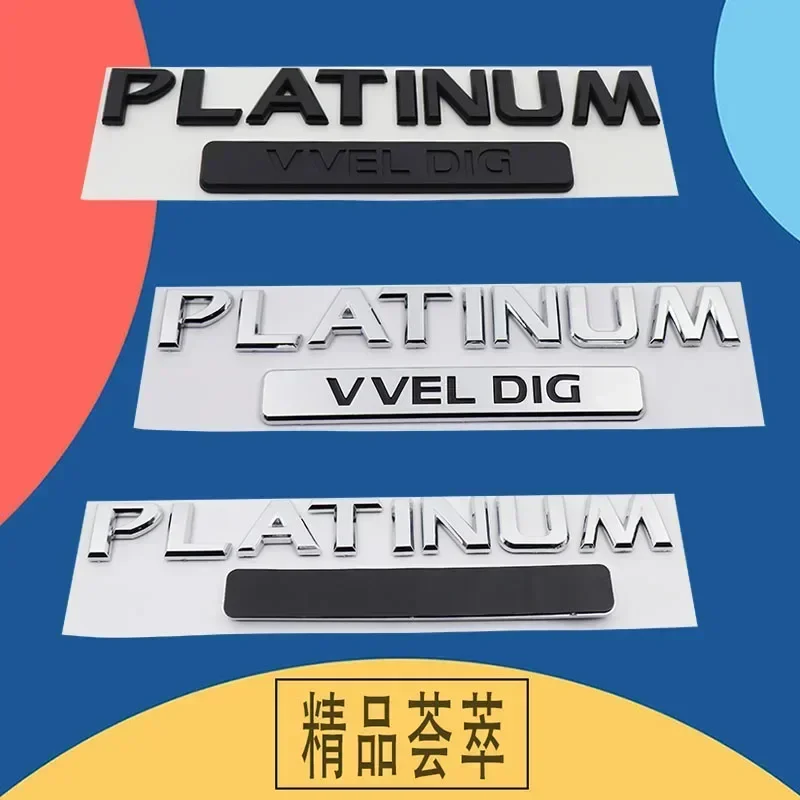 3D 자동차 스타일링 플래티넘 VVEL DIG 후드 펜더 트렁크 리어 데칼 엠블럼 배지 스티커 플래티넘 VVEL DIG Y62 V8용