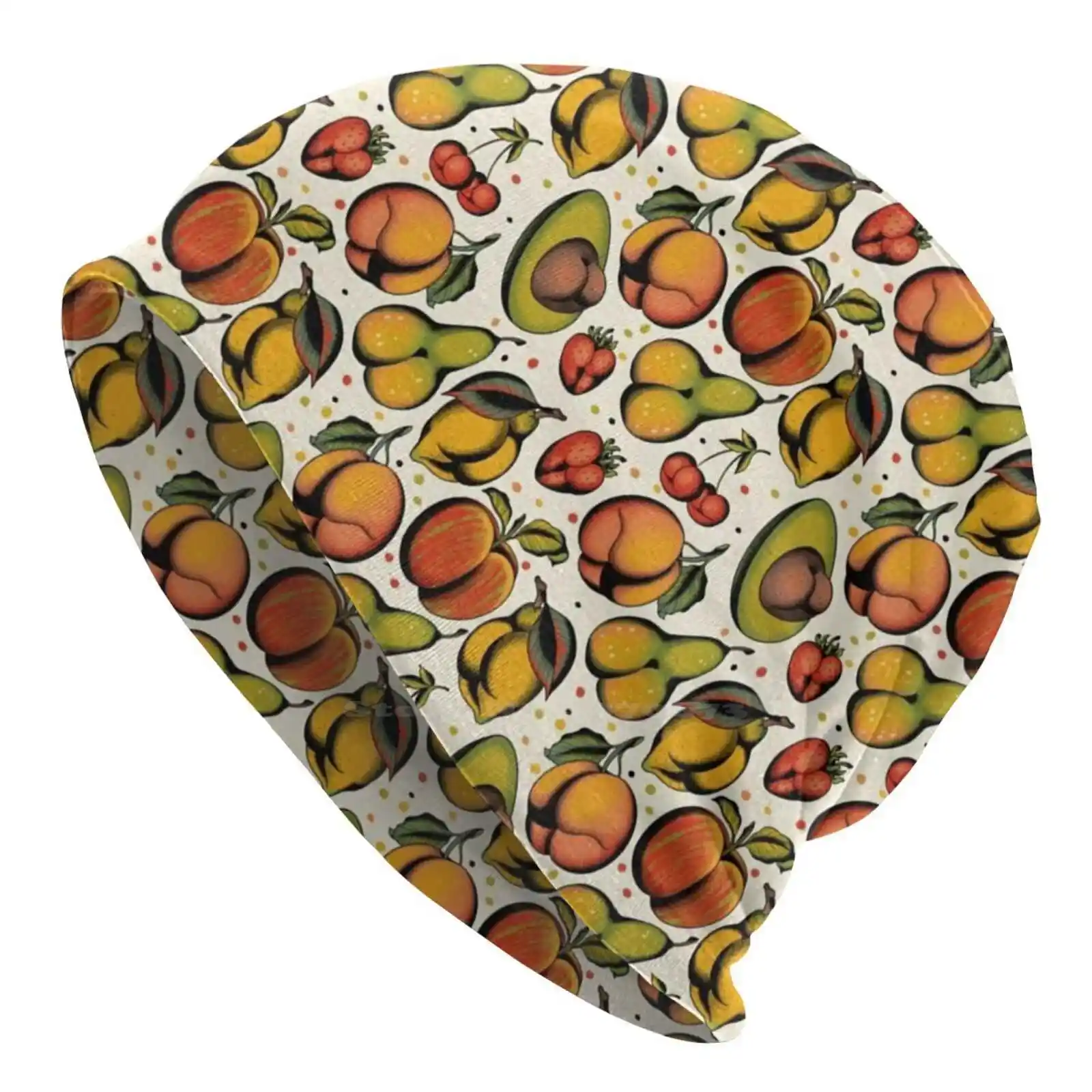 Tutti Frutti , Sexy Fruits Tattoo Flash Cappello Lavorato A Maglia Warm Beanie Outdoor Caps Fruits Sexy Summer Butt Bootylicious Tattoo Flash