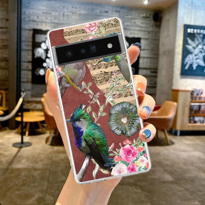 Transparent Soft TPU Hummingbird Phone Case Cover