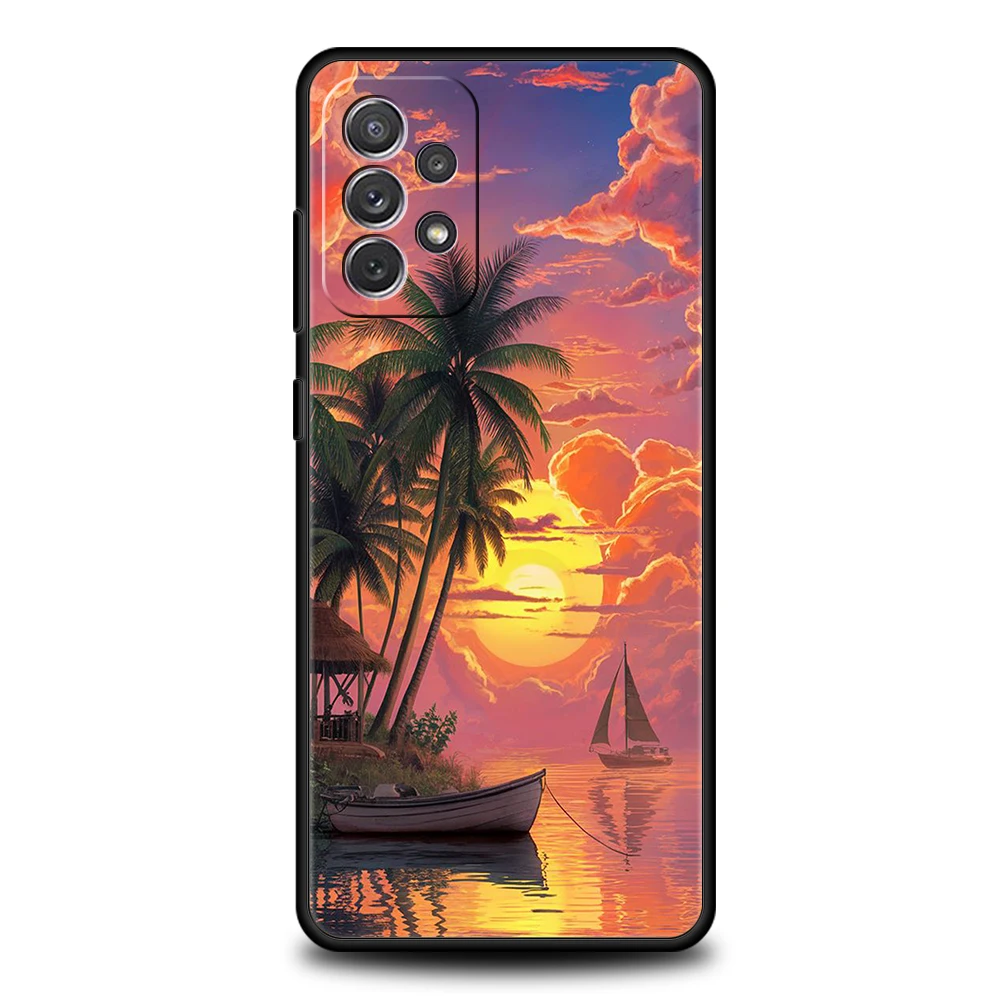 Coconut Tree Design Phone Case - Tropical Style Protective Cover