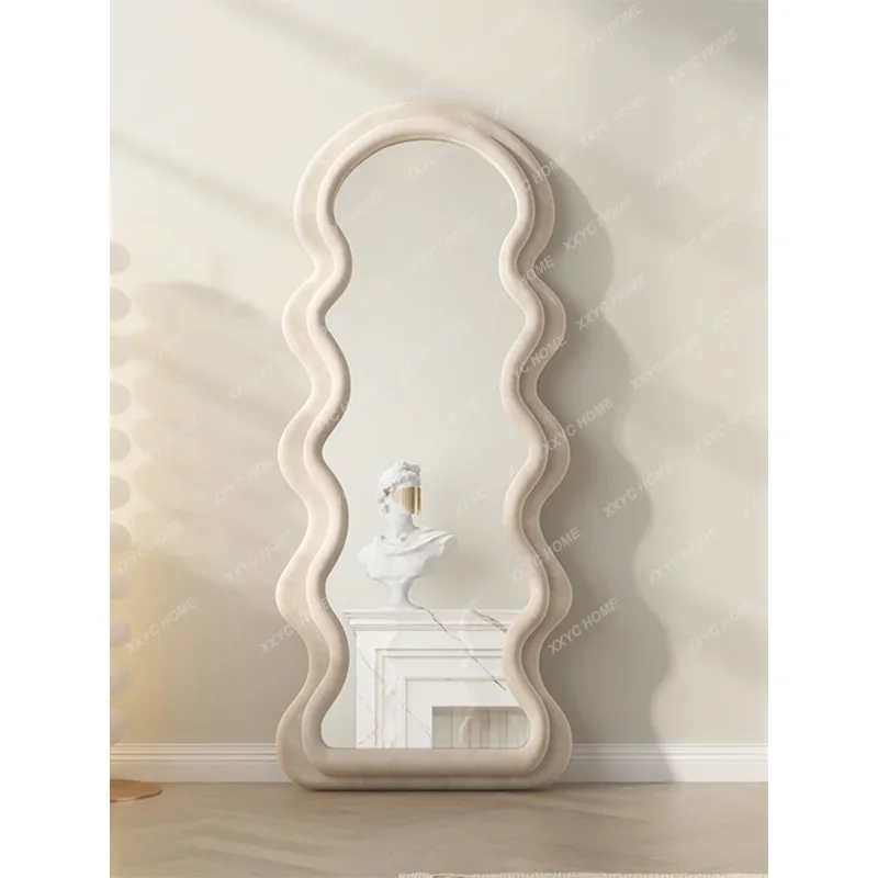 

Wave Shaped Full-Length Floor Home Girls' Bedroom Mirror home accessories