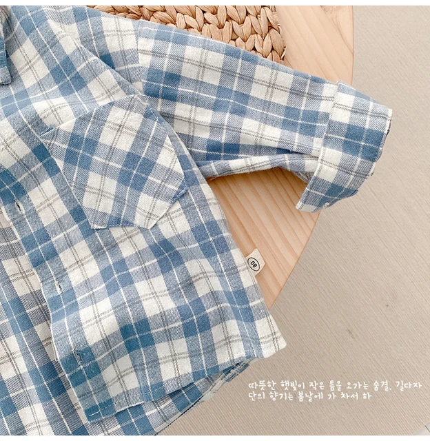 Boy Plaid Shirt 3 Years | Cotton Blouses Clothing | Long Sleeve 