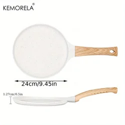 Ceramic Coated Non - Stick Frying Pan with Handle - Versatile Cookware for Perfect Pancakes, Omelettes, and Steaks (24cm)