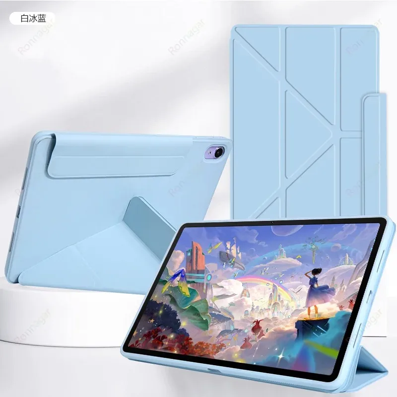 Slim Folio Stand Tablet Cover with Y-Folding Design and Multi-Angle Viewing, Auto Wake/Sleep Function,