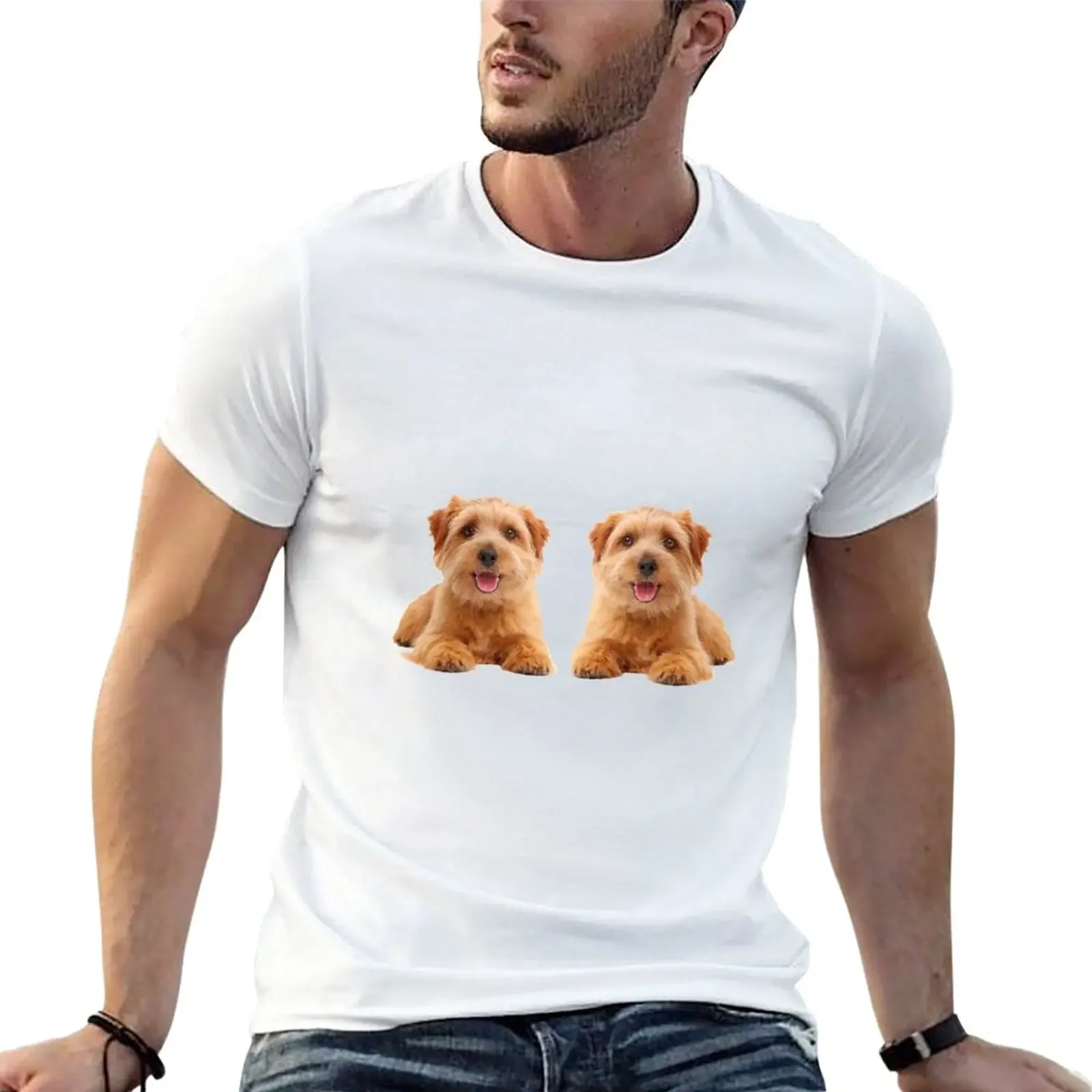 

Norfolk Terriers T-Shirt quick drying Short sleeve tee men t shirt