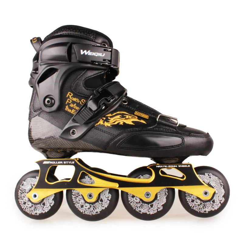 

Original Carbon Fiber Professional Slalom Slide Inline Roller Skates 85A Wheel Adult Kids Street Urban FSK Skating Shoes Patines