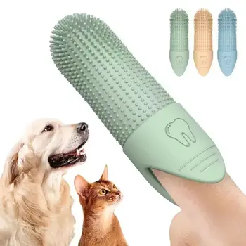 360° Silicone Finger Toothbrush for Dogs & Cats