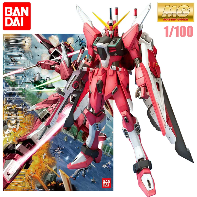 Disponibile Bandai Mg 1/100 Gundam Assembly Model Zgmf-X19A Infinite Justice Gundam Ver. Anime Action Figures Model Collection Toy