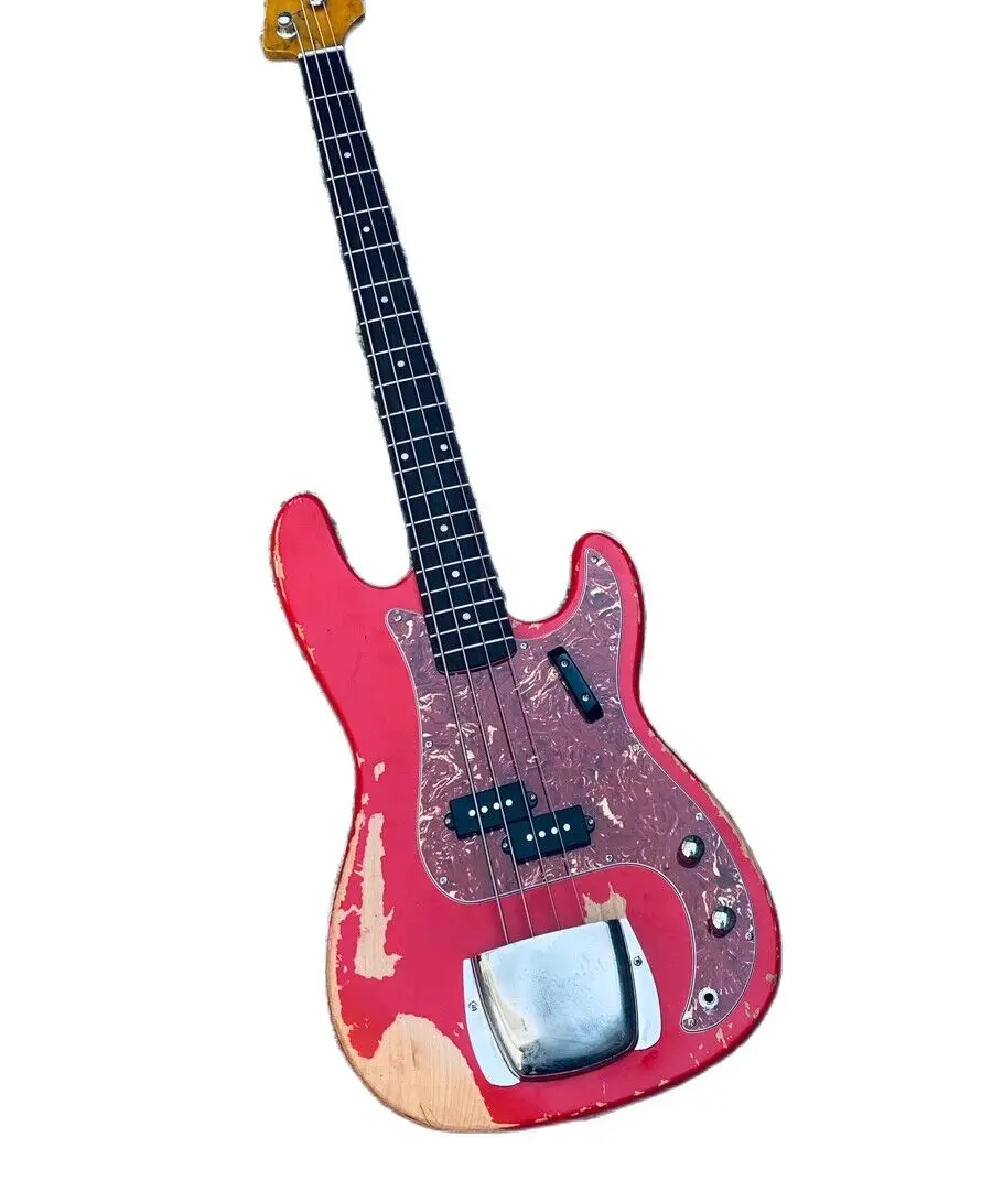 

Hot Sale Factory Custom Aged Electric Bass Guitar with High Quality