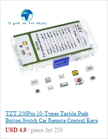 TZT 25PCS Tactile Push Button Switch Momentary 12*12*7,3MM Micro switch button + 25PCS Tact Cap (5 farben) für Arduino Switch – Detail 6