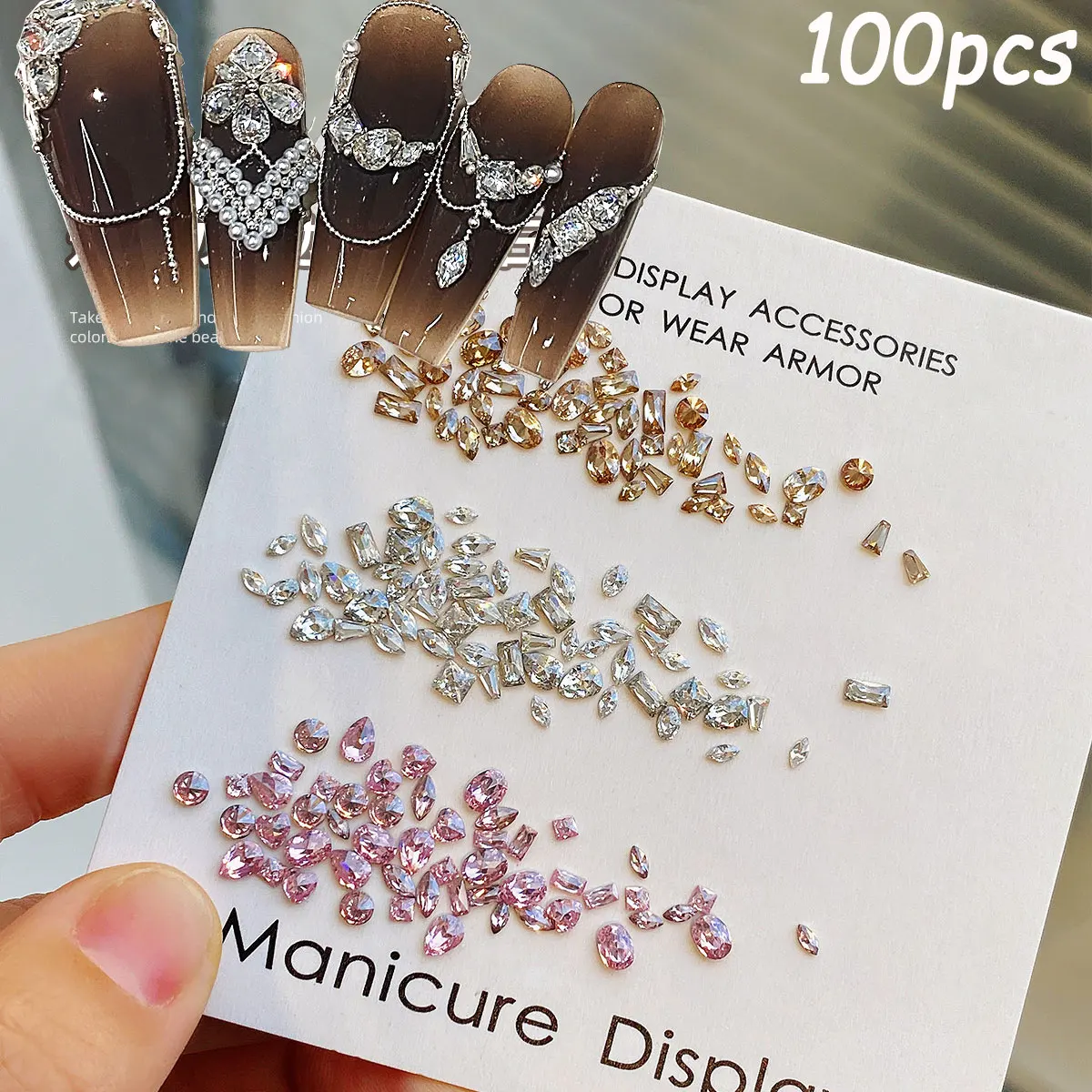 50pcs 3D 미니 반짝 이는 핑크 지르콘 네일 아트 라인 석 2/3/4mm 마름모/타원형/러브 하트 다이아몬드 네일 보석 플랫 백 수지 데코
