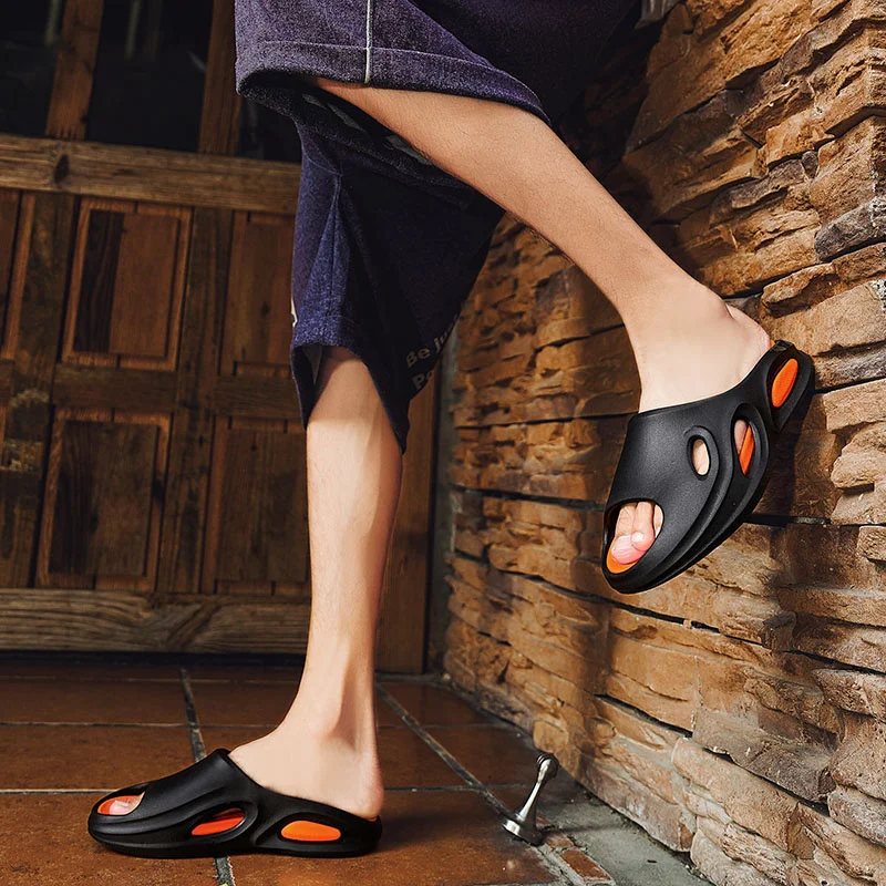 Slip-Hausschuhe für Herren, rutschfest, mit dicker Sohle, weiche Schaumstoff-Slipper, bequeme Slipper für drinnen und draußen_voghion.com