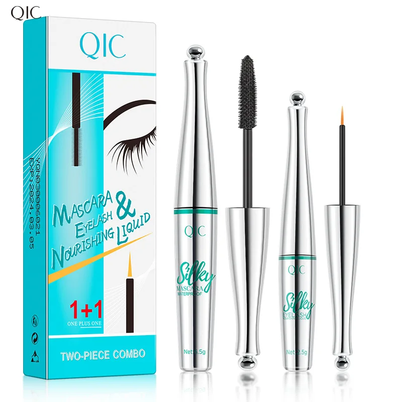 

Mascara 2in1 Eyelash Growth Serum Set Waterproof Sweat-Proof Long-Lasting Thick Long Eye Makeup Eyelash Nourishing Serum Long