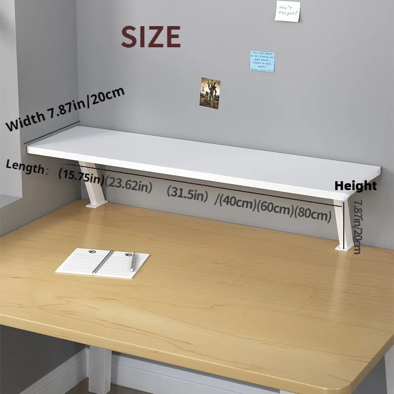 Organisateur de bureau polyvalent avec pince en U en métal – Support de rangement en bois robuste pour le bureau, l'étude et la lecture