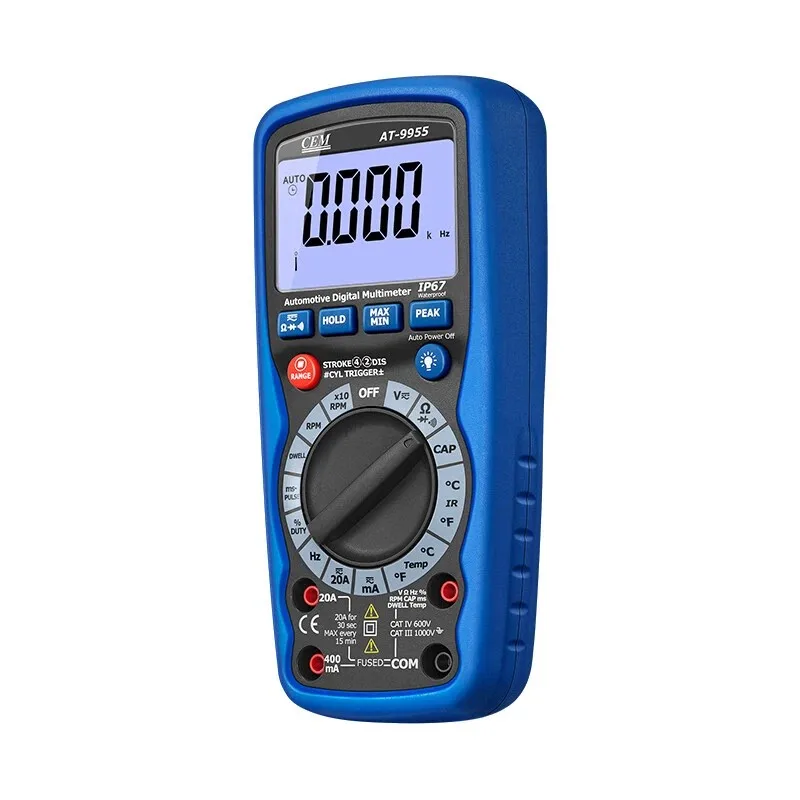 CEM AT-9955 자동차용 디지털 멀티미터 (700VAC, 1000VDC, 20A)