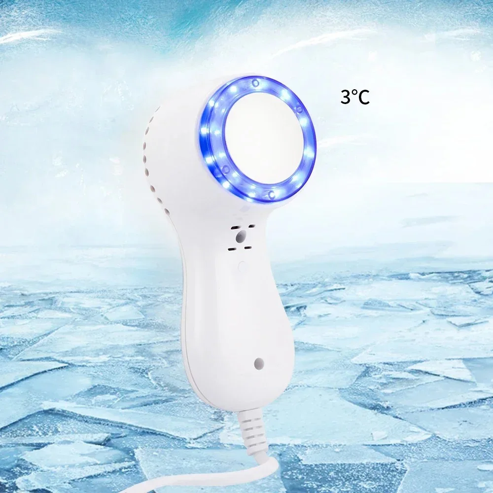 USB Ice Healing Beauty Machine Led Photon Rejuvenation Massager Shrink Pores Cold Hammer Blue Light Facial Skin Lifting Tighten skin care device