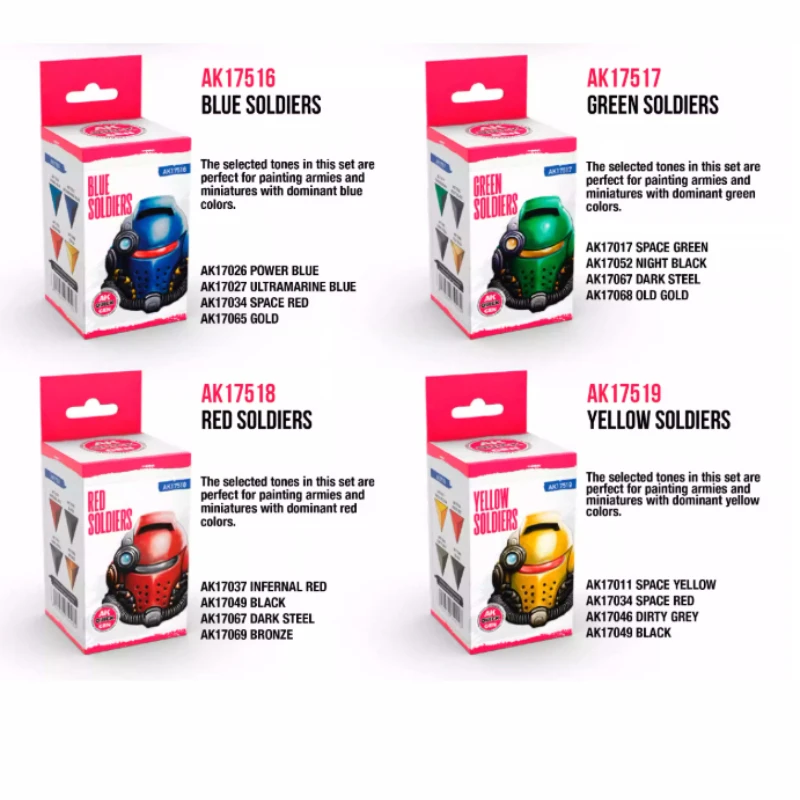 18ml/3색 4색 모델 페인트 세트 수제 DIY 피규어 조각 차량 모델 보조 원료 페인트 세트