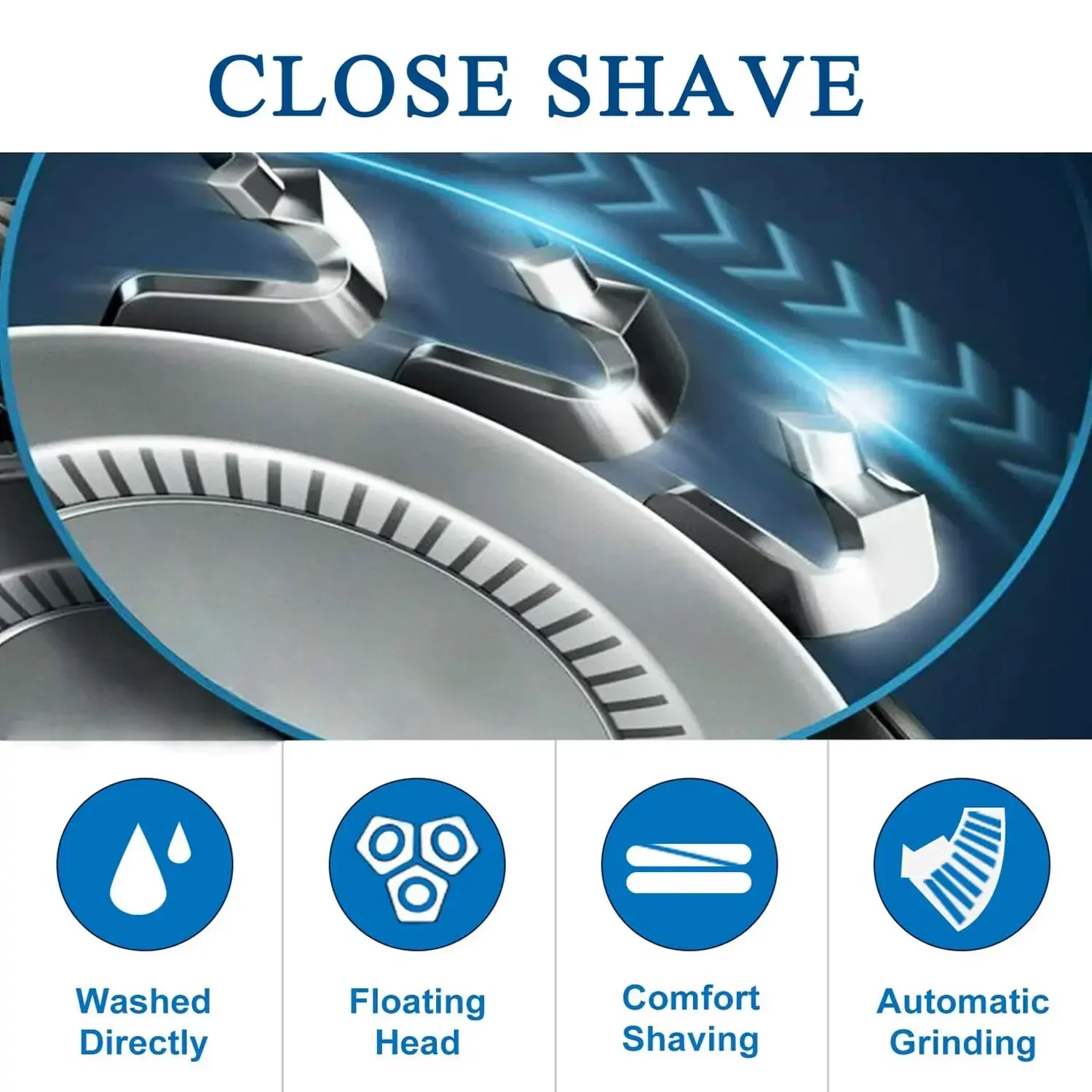 electric shaver head electric shaver blades SH71 Replacement Shaving Heads for Philips Norelco Shaver Series 7000 and Angular-Shaped Series 5000 SH71/52