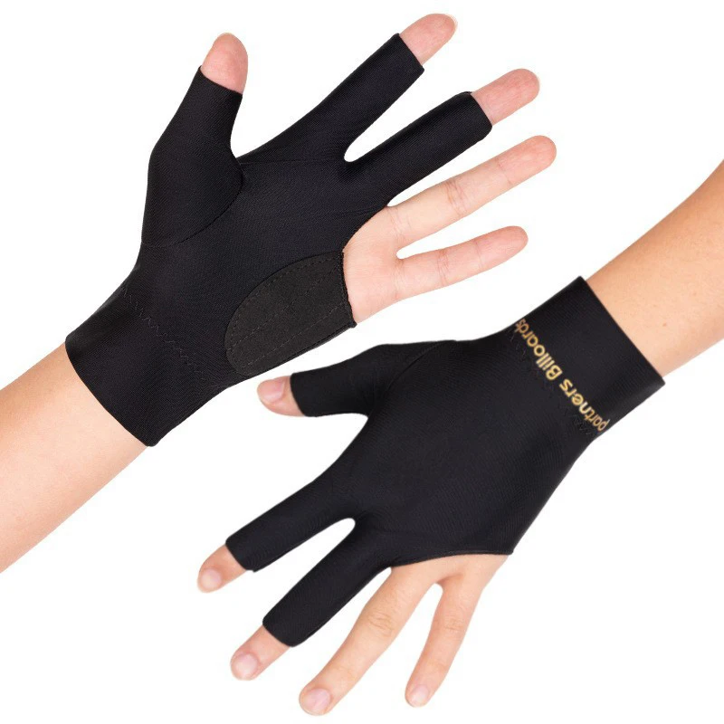 Sports Gloves Billiard Three-finger Gloves Anti Skid Snooker Cue Left Right Hand Unisex