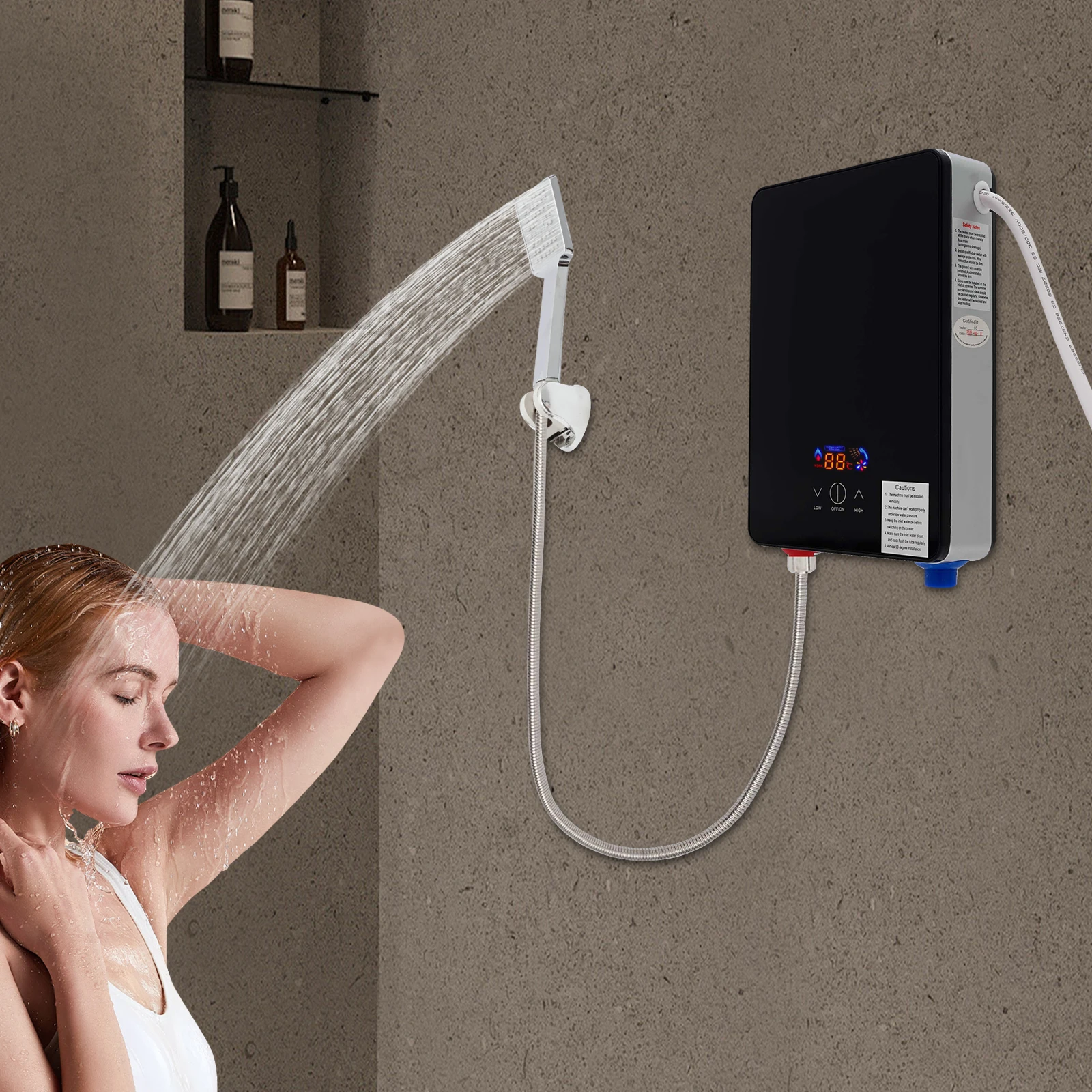 Durchlauferhitzer Edelstahl 6500 W 220 V – Sofort heißes Wasser