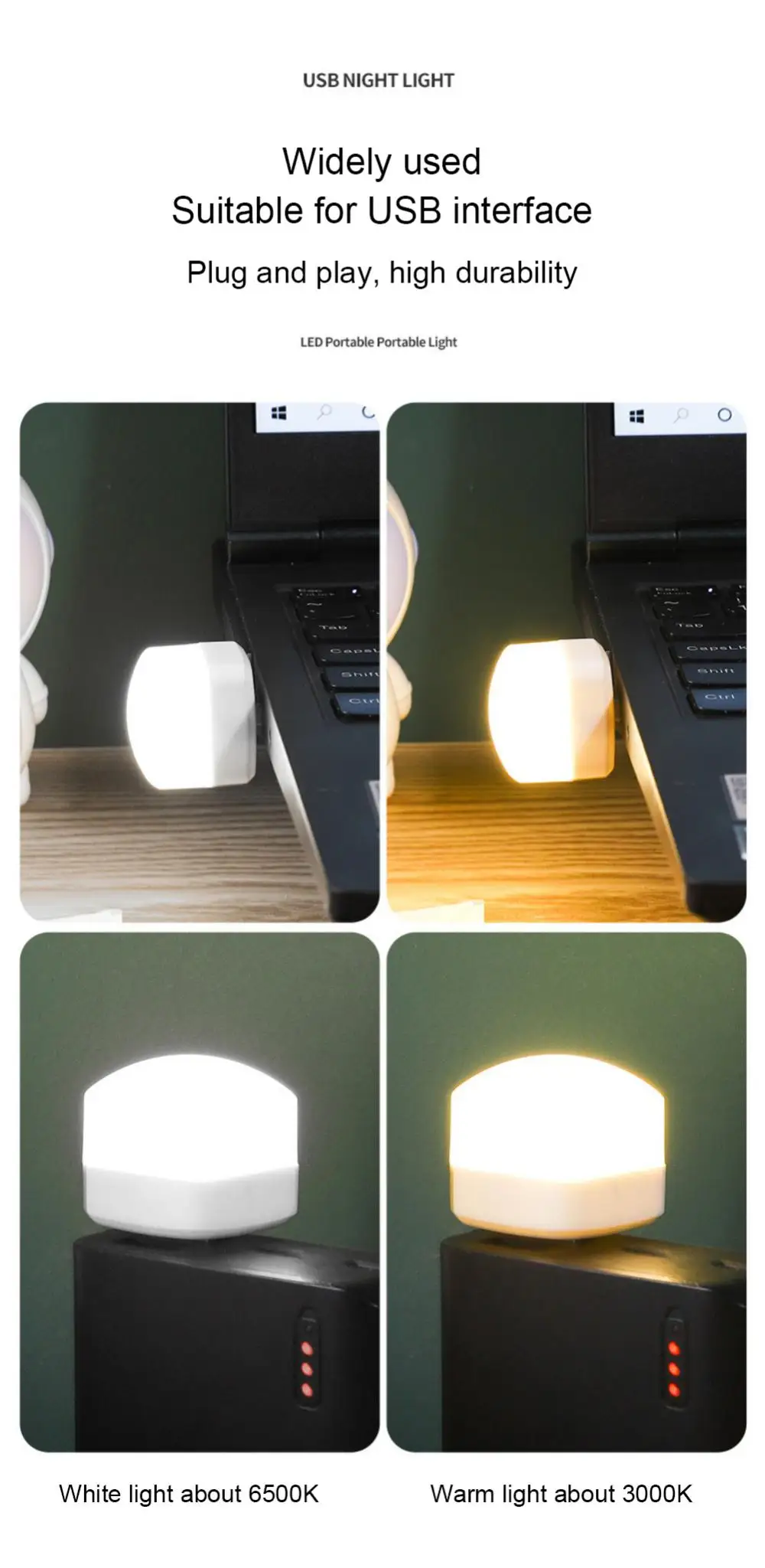 Tanie Kreatywna kwadratowa lampka USB 5V przenośna lampka nocna Mini lampka sklep