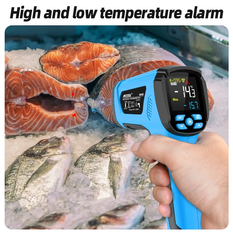Digital Thermometer Infrared Thermometer Food Thermometer BBQ Thermometer Mestek -40 to 2000 degree Infrared Thermometer 2 Dual laser for Barbecue Kitchen Cooking