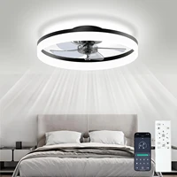 Simple LED Ceiling Fan Light Remote Control with Infinite Dimming 6 Levels of Wind Speed ​​Living Room Bedroom chandelier fan 1