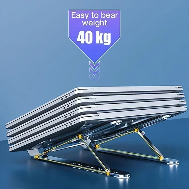 맥북 네오 13, 에어 13, 레노버, 삼성 노트북용 범용 노트북 스탠드, 높이 조절 가능, 쿨링 데스크, 휴대용 접이식 알루미늄 홀더