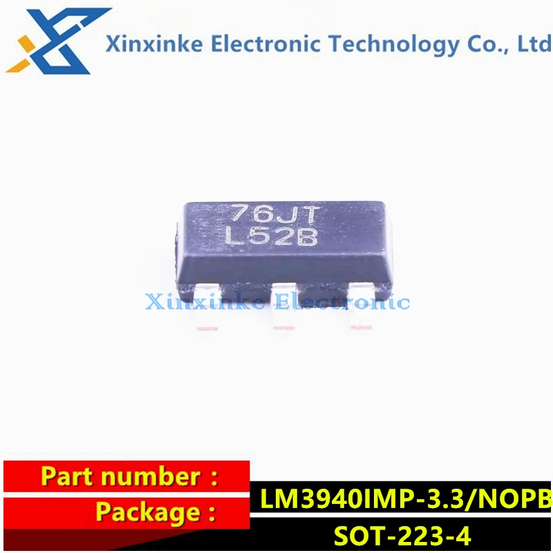 

LM3940IMP-3.3/NOPB SOT-223-4 Mark:L52B LDO Voltage Regulators 1A LDO REG Power Management ICs Brand New Original