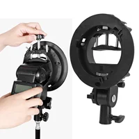 S Type Bracket for Bowens Mount Holder S Type Bracket Holder for Speedlite Flash Snoot Softbox Beauty Dish Reflector Umbrella 4