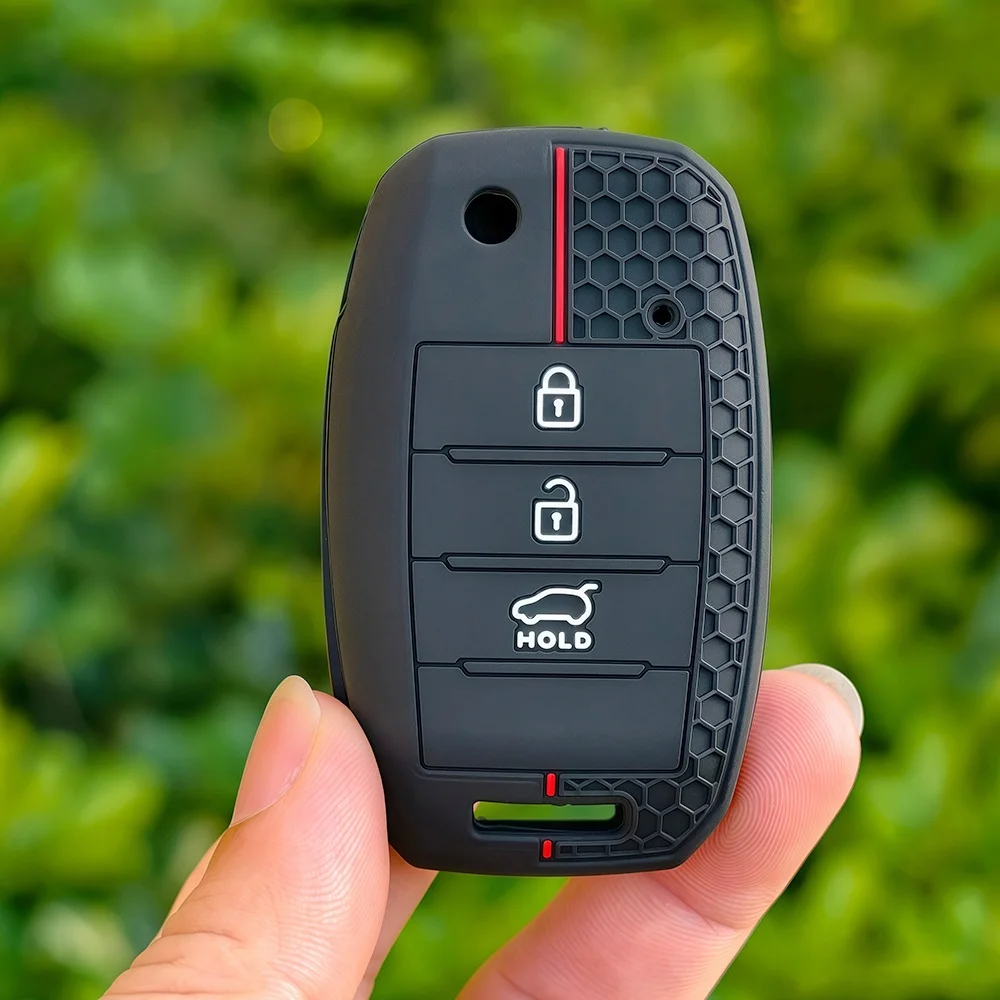 Enhanced Car Key Case - Premium Flip Remote Control Protector Cover for 3-Button Keys