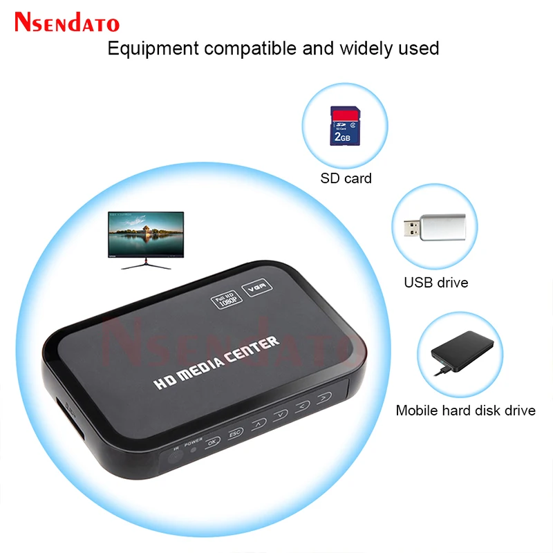 1080P Ǯ HD Ƽ̵ ÷̾  HD VGA AV USB SD/MMC Ƽ ̵ MKV ÷̾,  USB    