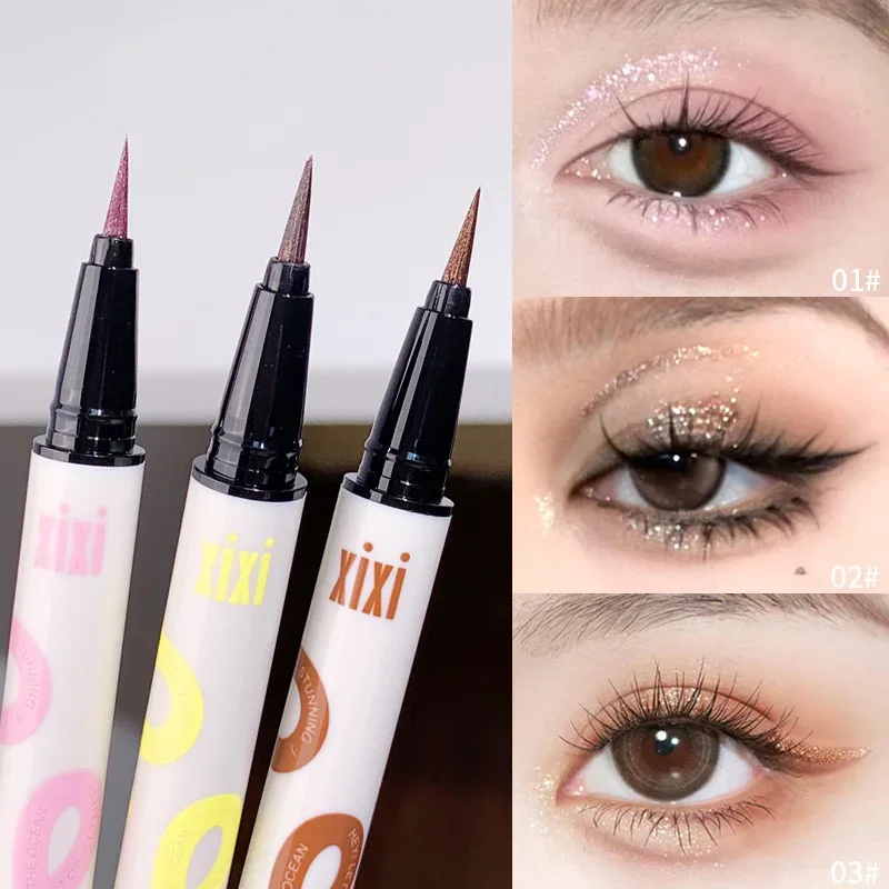 

Lying Silkworm Eyeliner Pen Colorful Shiny Liquid Eye Shadow Pencil Smooth Quick-drying Cosmetics Cows Eye Makeup Beauty Tools