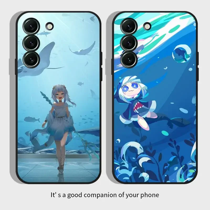 Custodia Per Telefono Gawr Gura Holo-Live Per Samsung Galaxy S 23 22 21 20 10 E 9 8 7 6 5G Plus Edge Ultra Lite Cover Morbida Nera