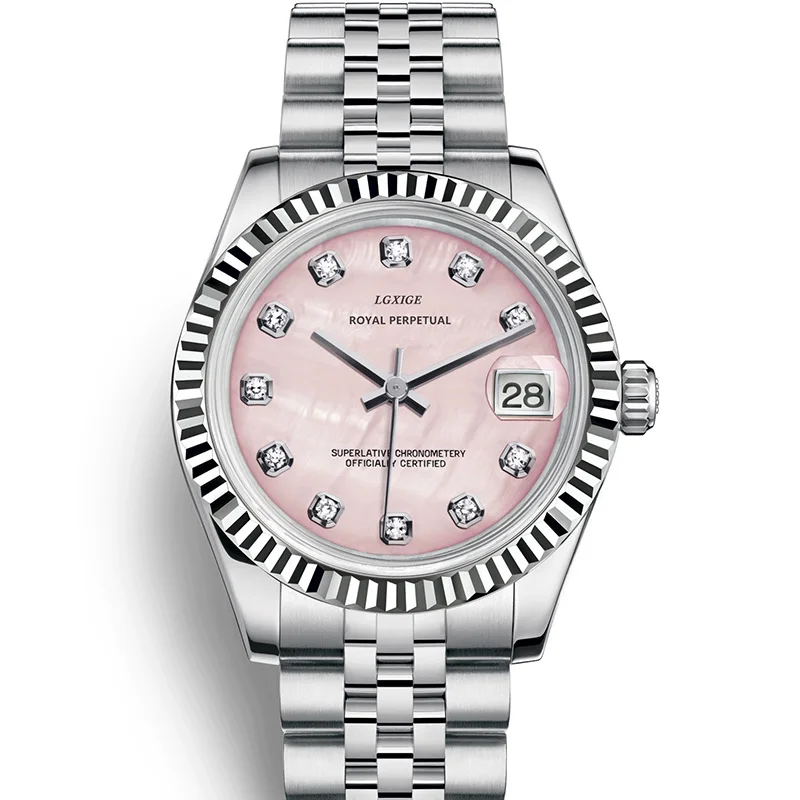 Custom Logo Watch For Women 31mm Mother of Pearl Dial Fashion