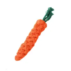 Durable Knotted Carrot Dog Toy (Orange)