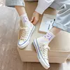 6 Pairs of Women's Spring and Summer Four-seasons Cartoon Fashion Sweet Letter Slogans Cute Comfortable Simple Mid-length Socks 5