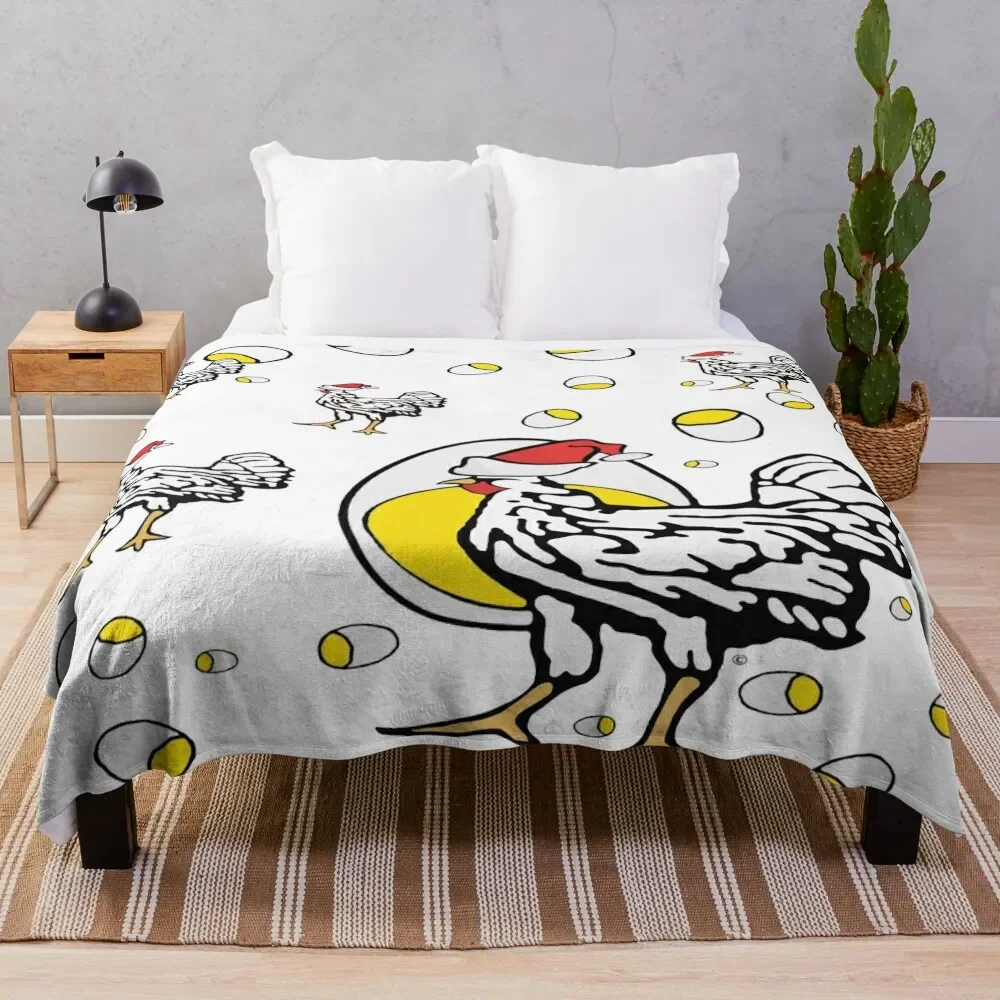 

Roseanne Inspired Chicken Shirt Christmas Santa Hat Holiday Original Parody Design Throw Blanket Thermals For Travel Blankets